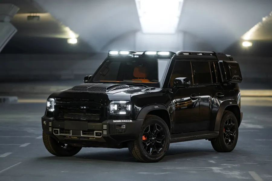 Black Jetour T2 SUV at Solid Cars, luxury off-road rental in Dubai with 24/7 delivery and no deposit required