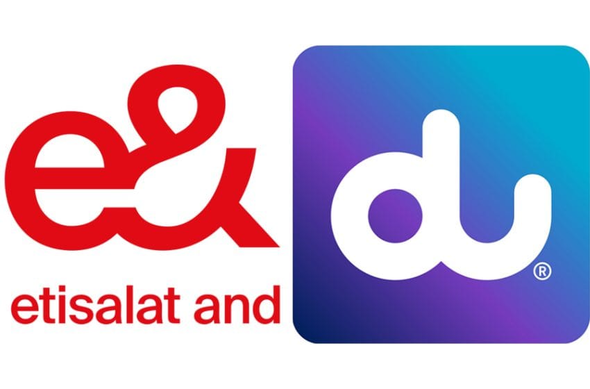 Etisalat e& and du internet providers logos representing home internet services in Dubai 2025