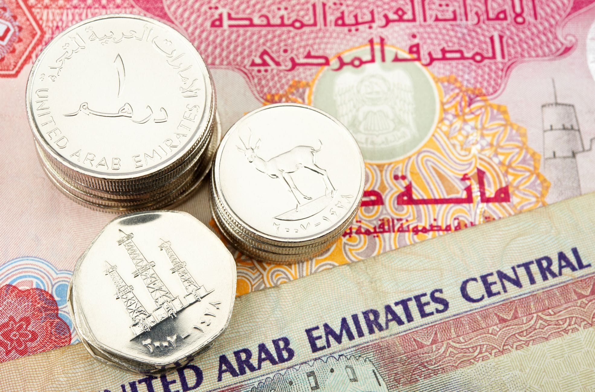 UAE dirham cash and coins used for tips and small purchases in Dubai 2025.