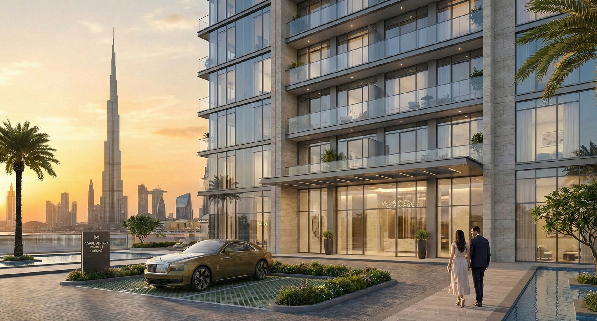 Image showcasing Luxury Residences in Dubai with Free Parking: Perfect for Car Renters