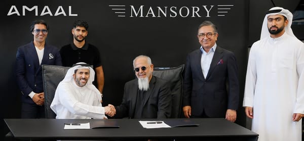 Amaal and Mansory executives sign a strategic real estate partnership agreement in Dubai.