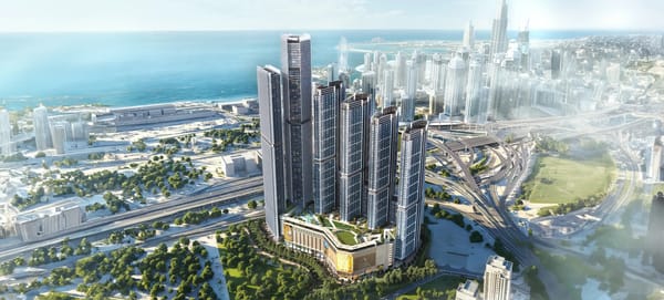 Sobha Central Dubai – luxury high-rise towers near Sheikh Zayed Road with sea views, part of a premium real estate project.